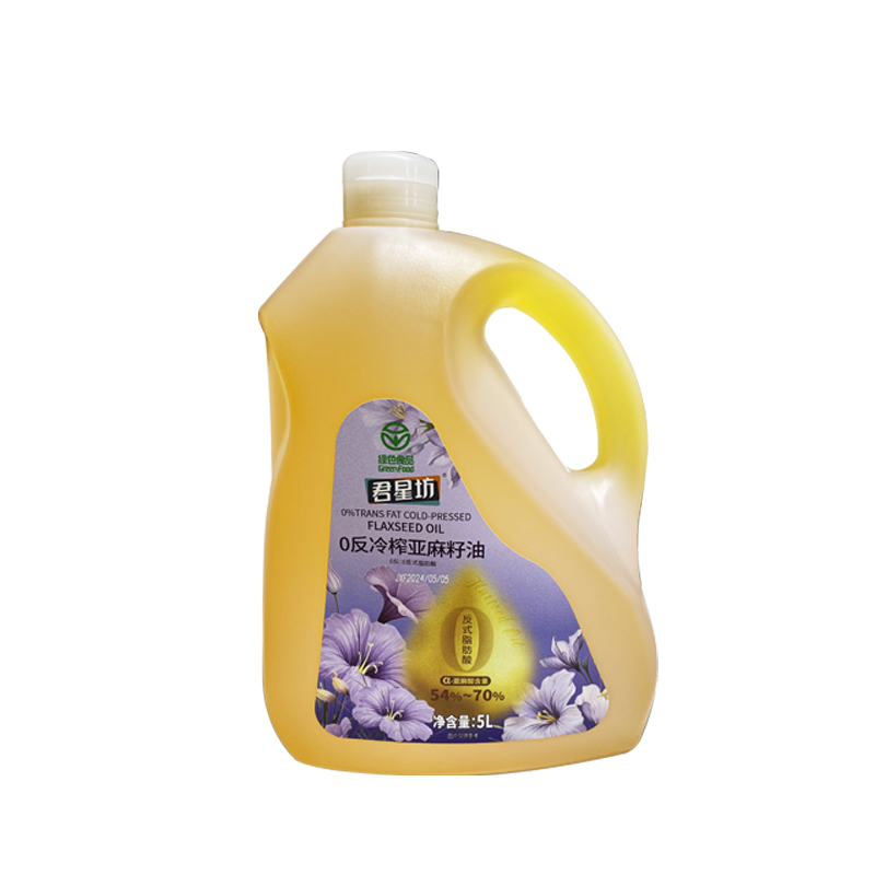 绿色0反冷榨亚麻籽油5L