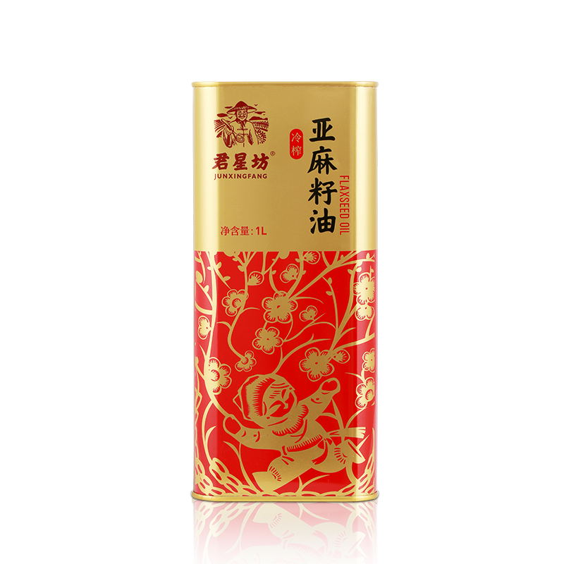 冷榨亚麻籽油马口铁1L