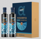 有机亚麻籽油冷榨500ml*2瓶双支礼盒装